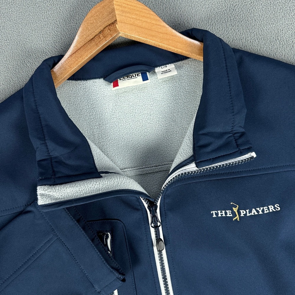 The Players Clique Jacket Mens Large Blue TPC Sawgrass Florida Performance Golf